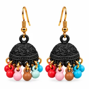 Traditional Jhumka Beaded Drop Earrings