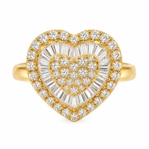 Eternal Heart Crystal Statement Ring