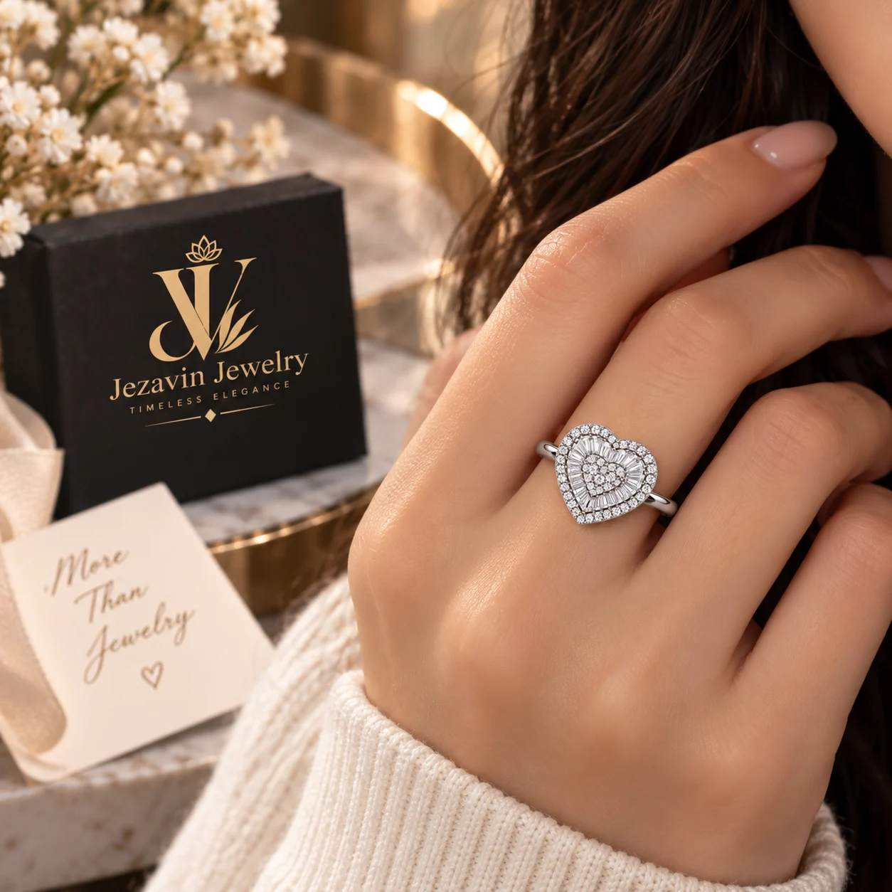 Eternal Heart Crystal Statement Ring - Image 6