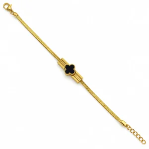 Midnight Clover Gold-Tone Bracelet