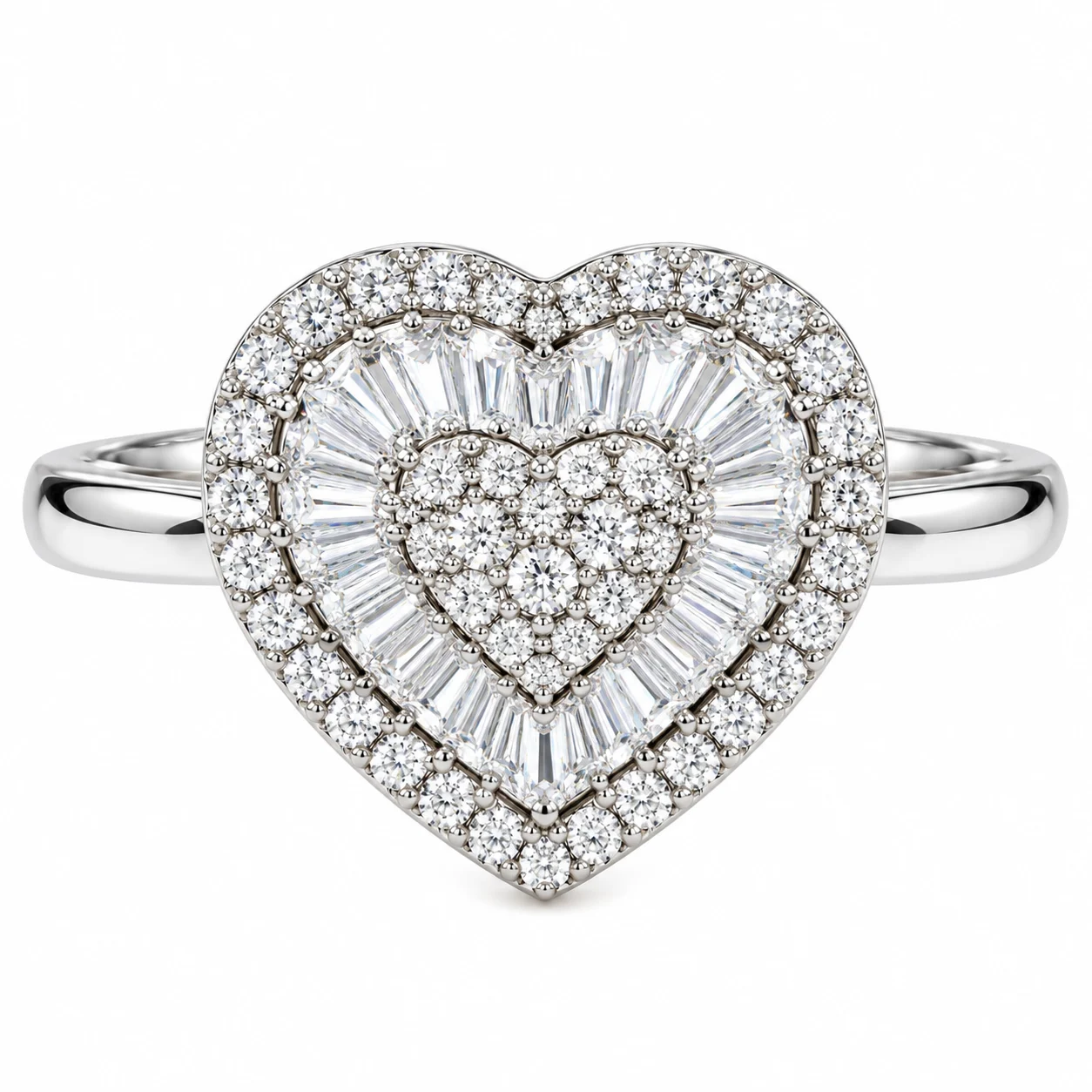 Eternal Heart Crystal Statement Ring - Image 2