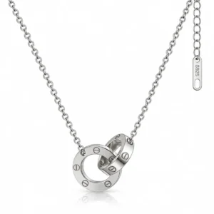 Interlocking Circle Pendant Necklace
