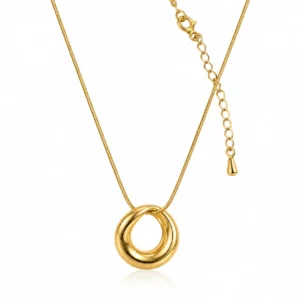 Eternal Circle Gold Pendant Necklace